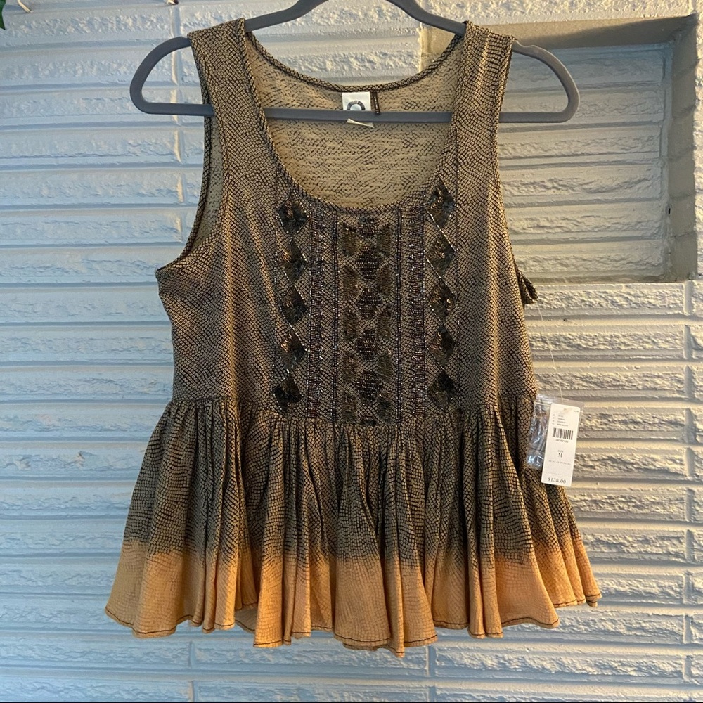 NWT Anthropologie beaded tank